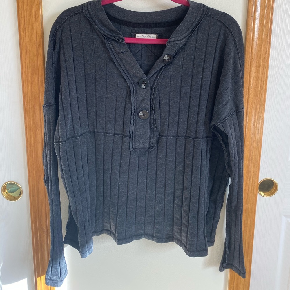 We the Free - Free People - M, Gray Long-sleeve top